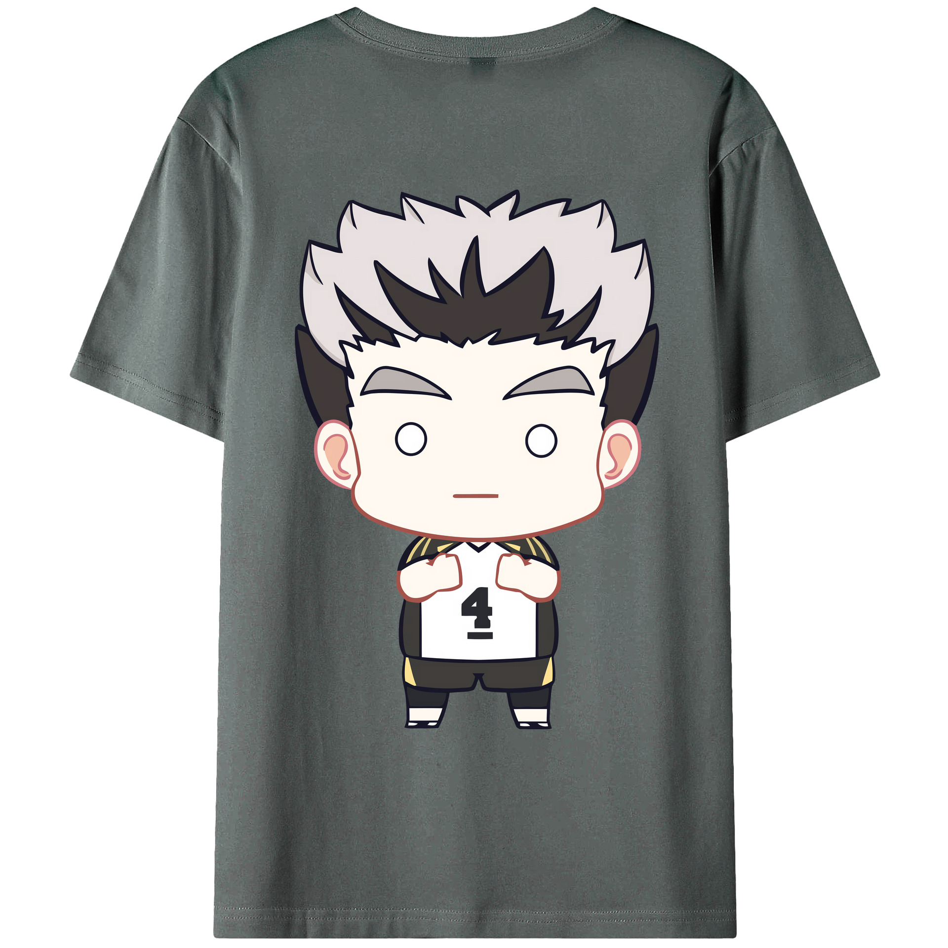 （画像用） ハイキュー!! Haikyu!! 綿100％ メンズ半袖Tシャツ（バックプリント） 通気性